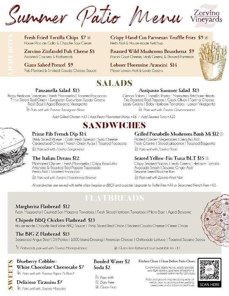 Menu page 1