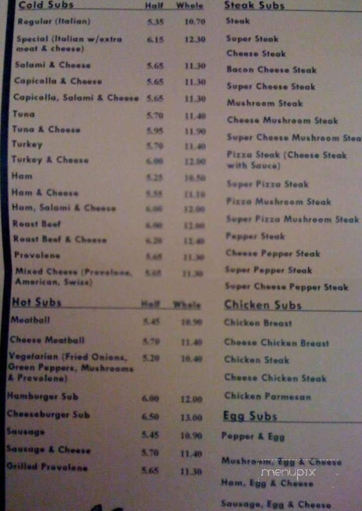 Menu page 1