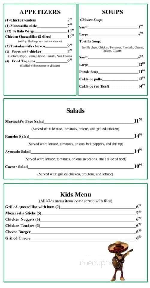 Menu page 1