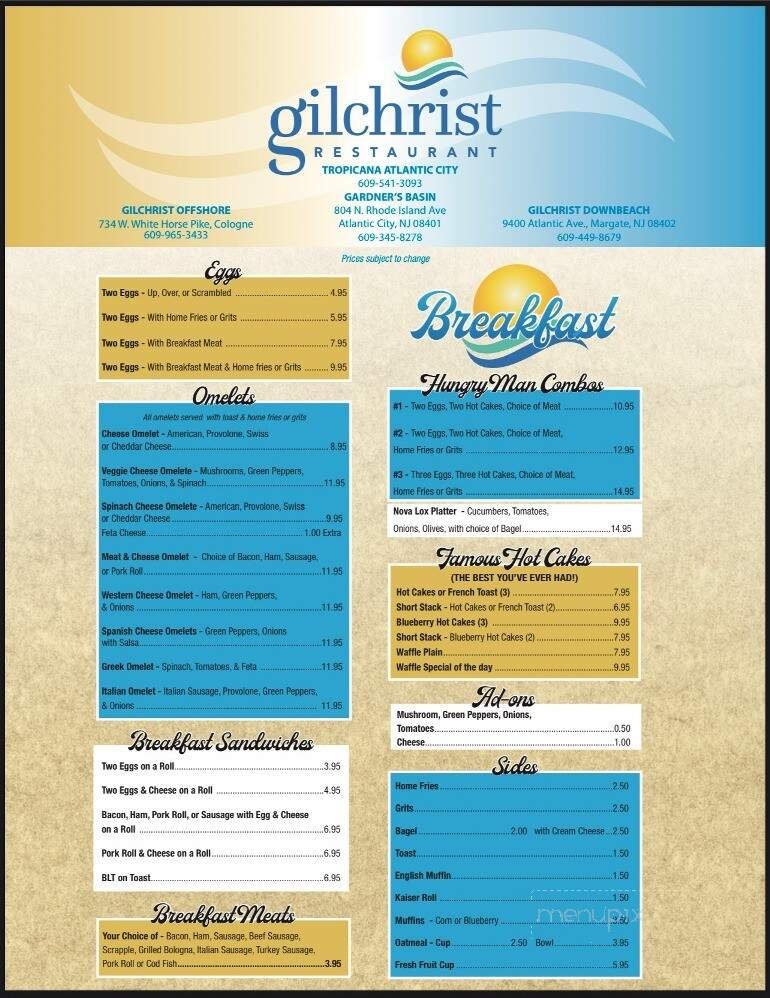 Menu page 1