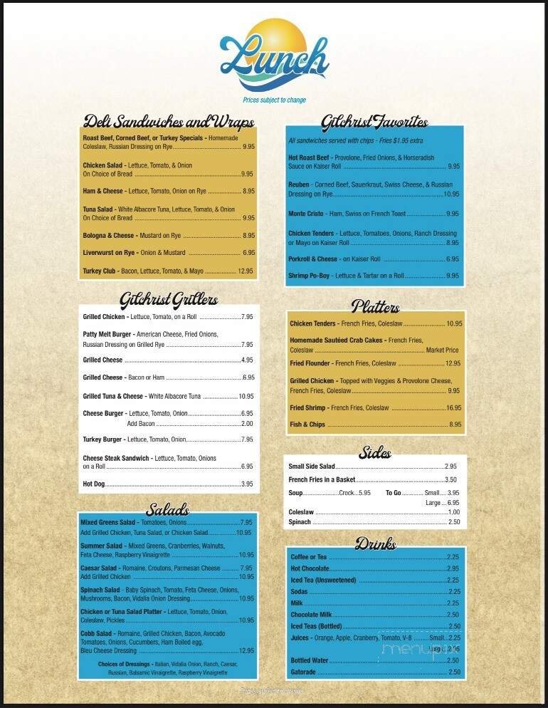 Menu page 2
