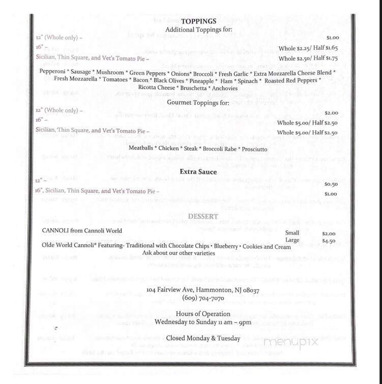 Menu page 2