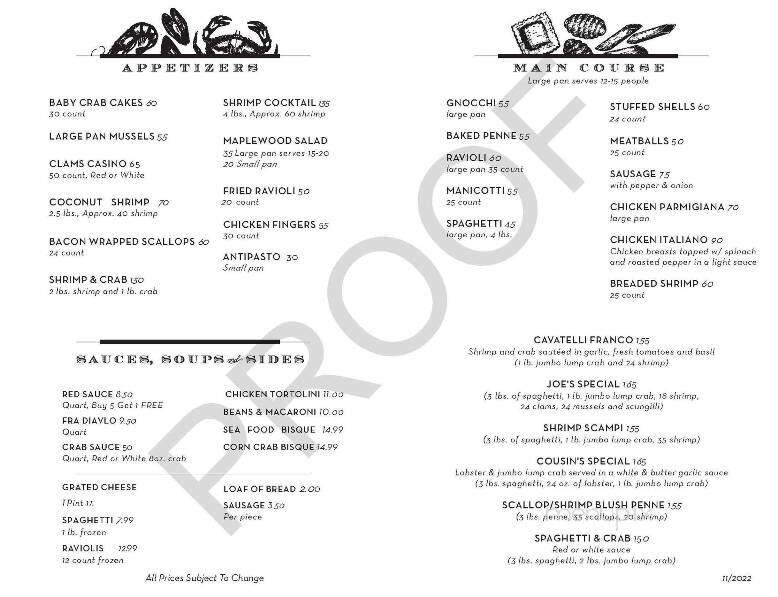 Menu page 1