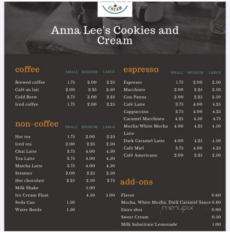 Menu page 1