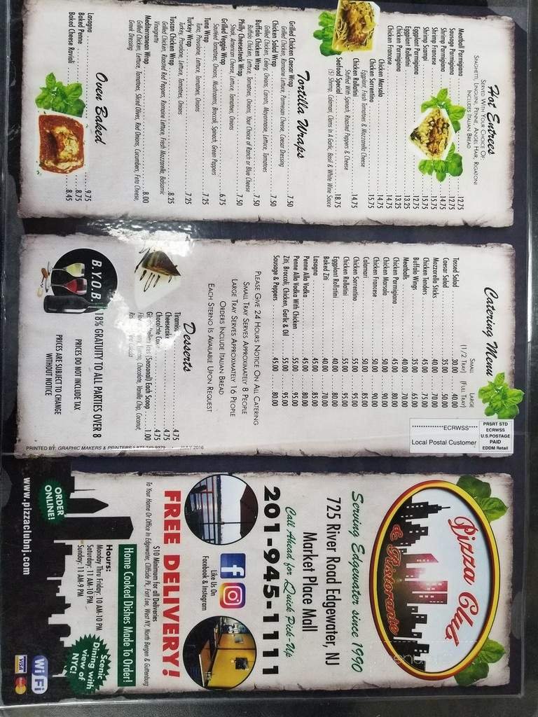 Menu page 1