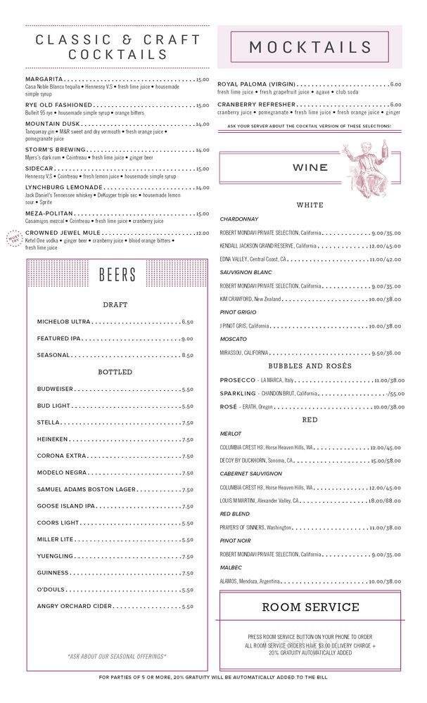 Menu page 1