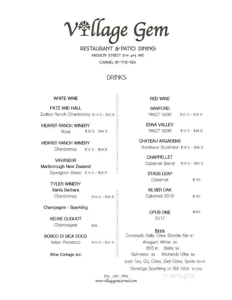 Menu page 1