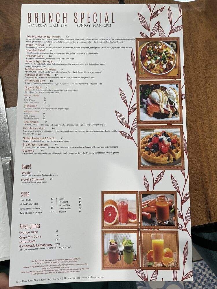 Menu page 1