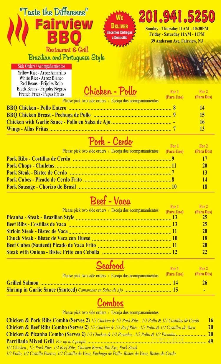 Menu page 1