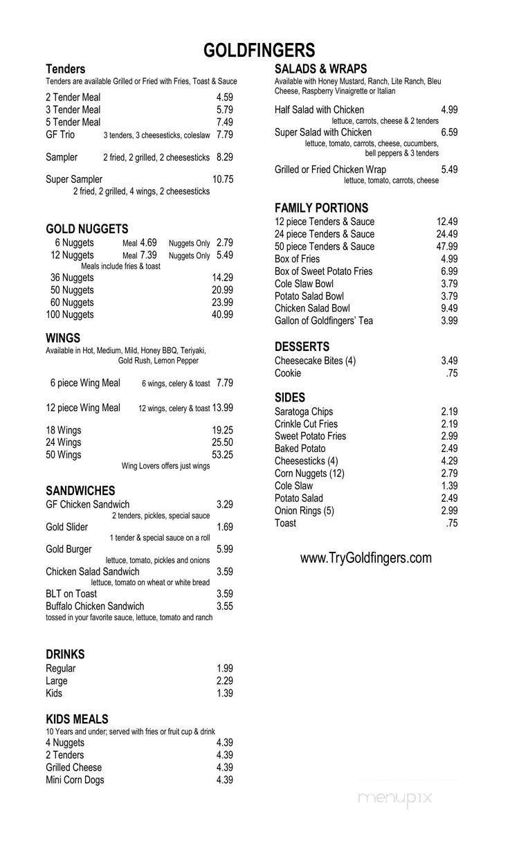 Menu page 1