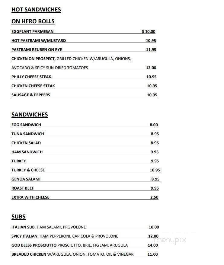Menu page 1