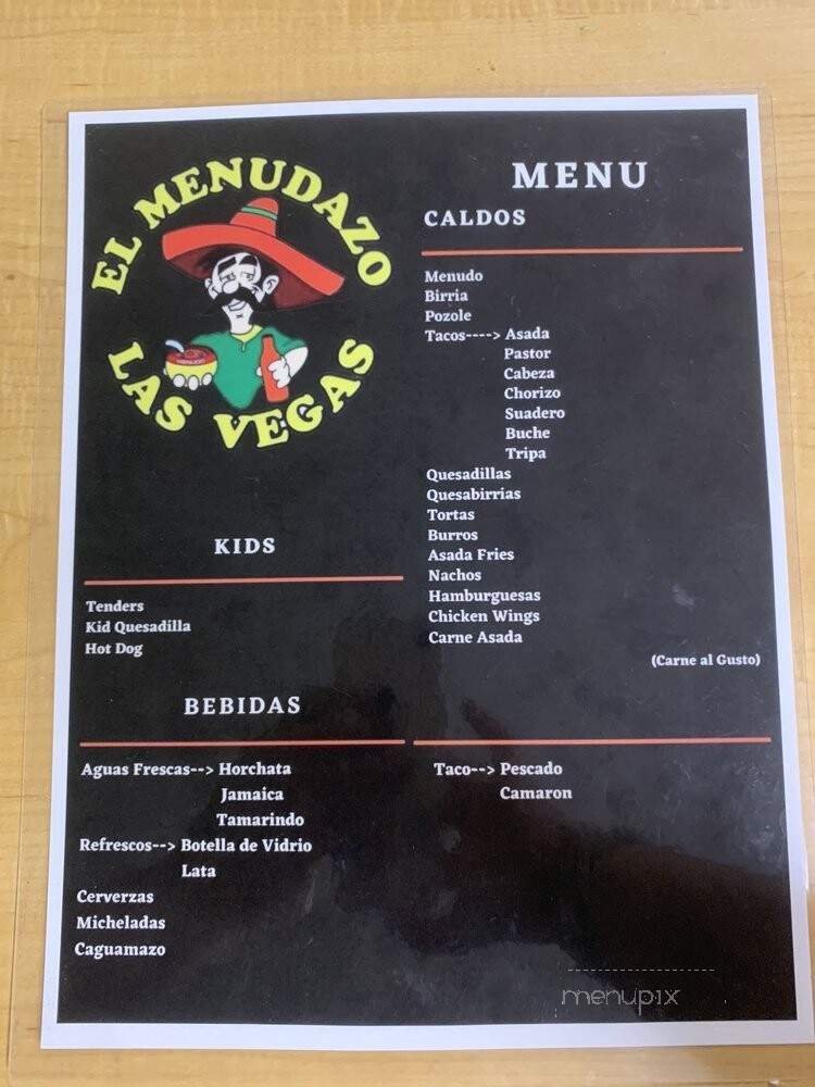 Menu page 1