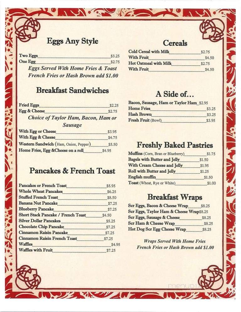 Menu page 1