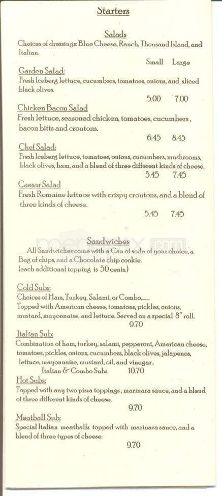 Menu page 2