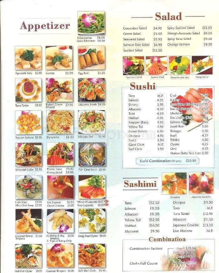 Menu page 1