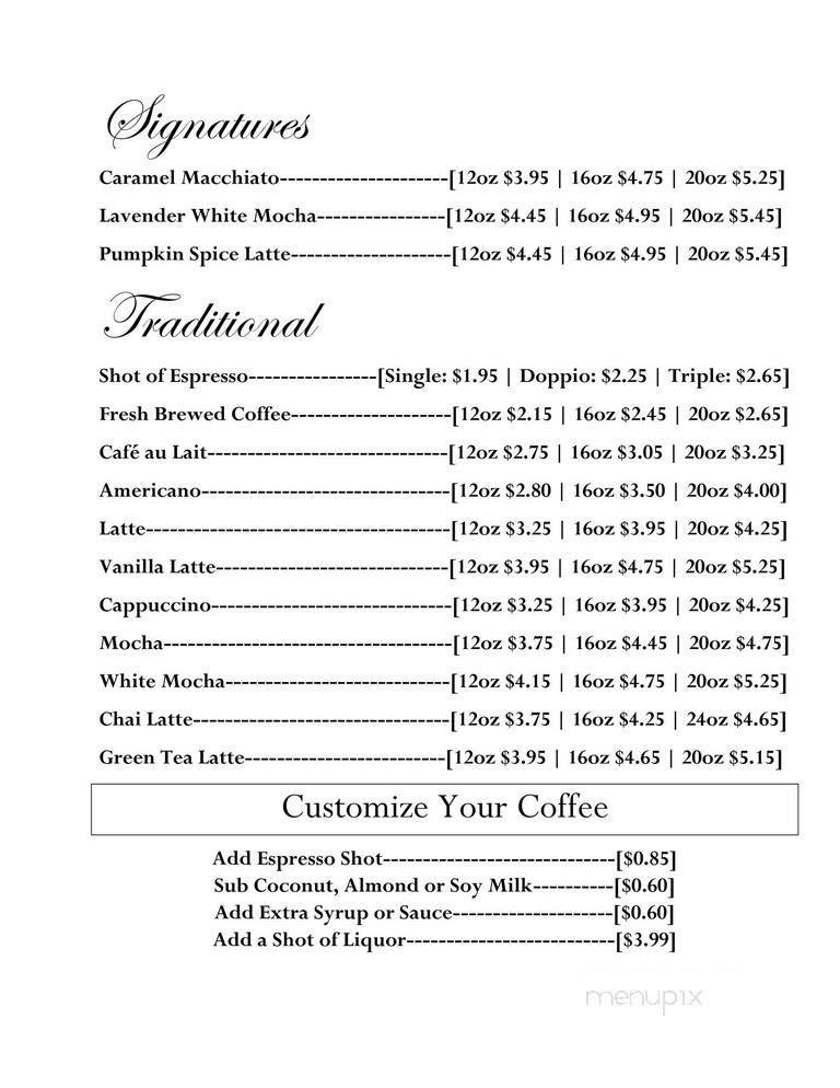Menu page 1