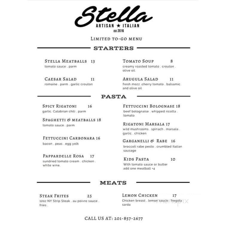 Menu page 1