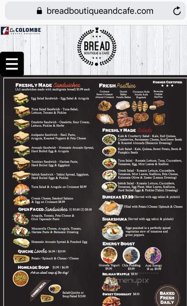 Menu page 1