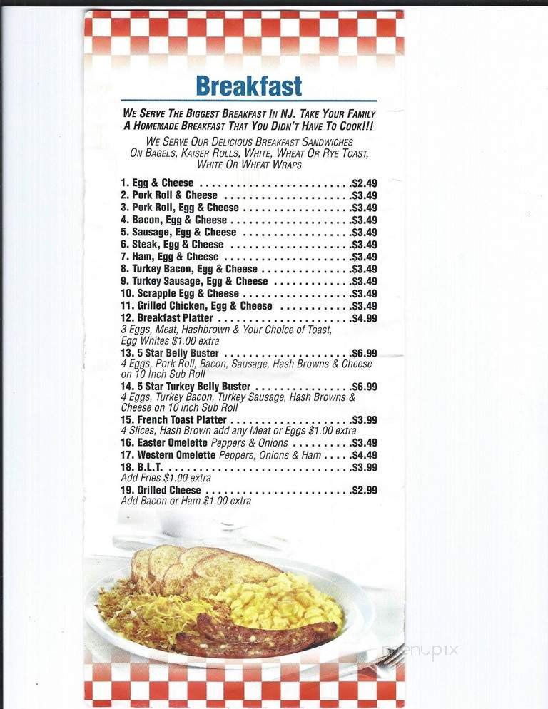 Menu page 1