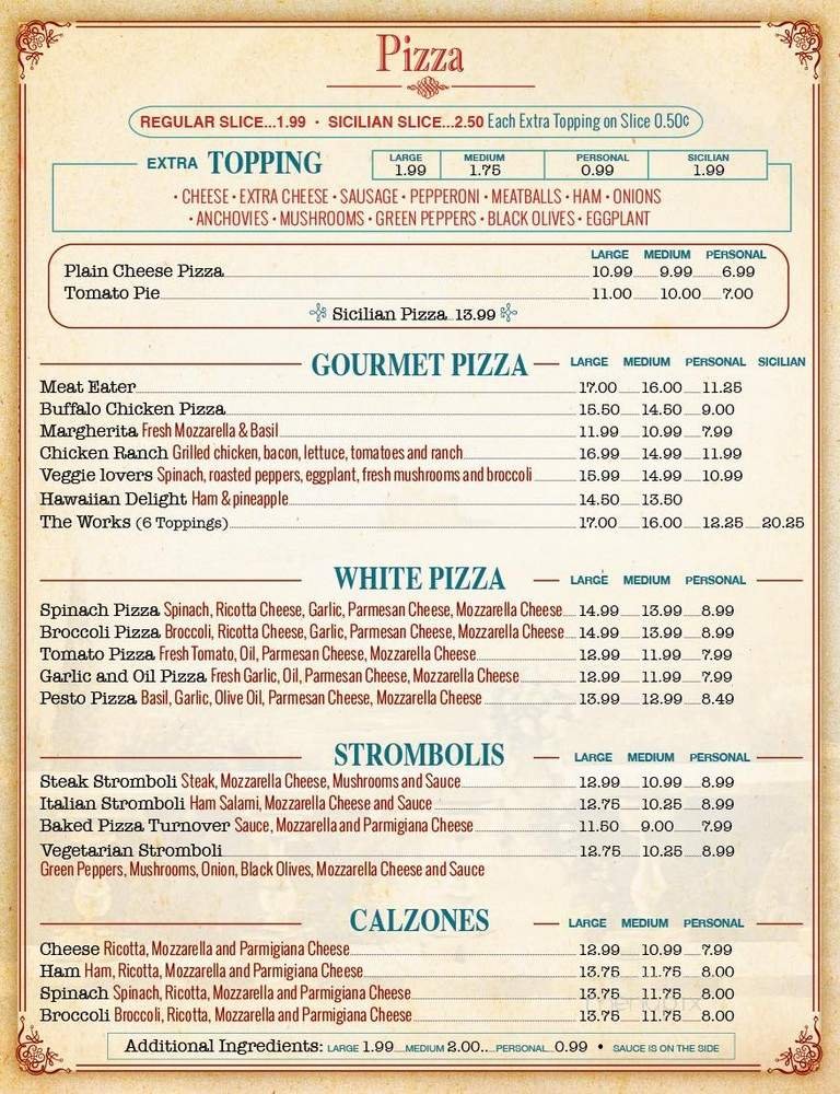 Menu page 1