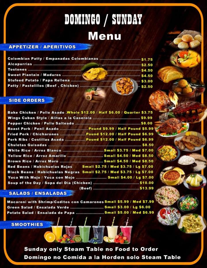 Menu page 1