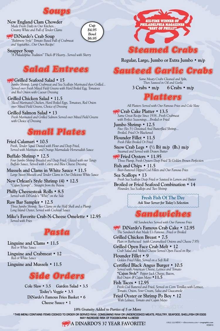 Menu page 1