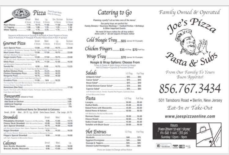 Menu page 1