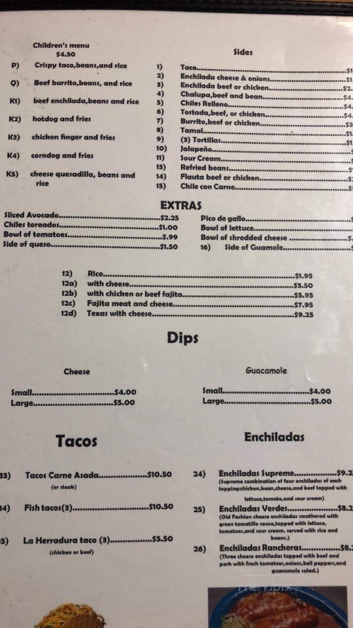 Menu page 1