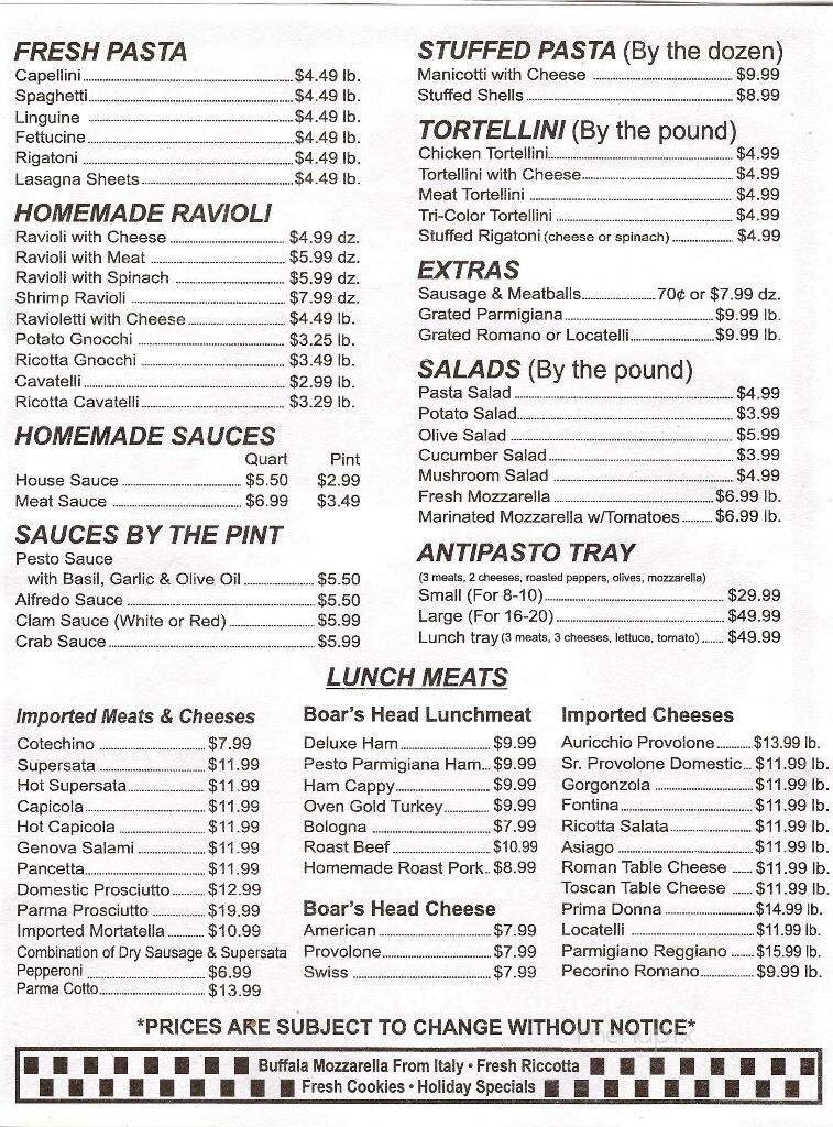 Menu page 1