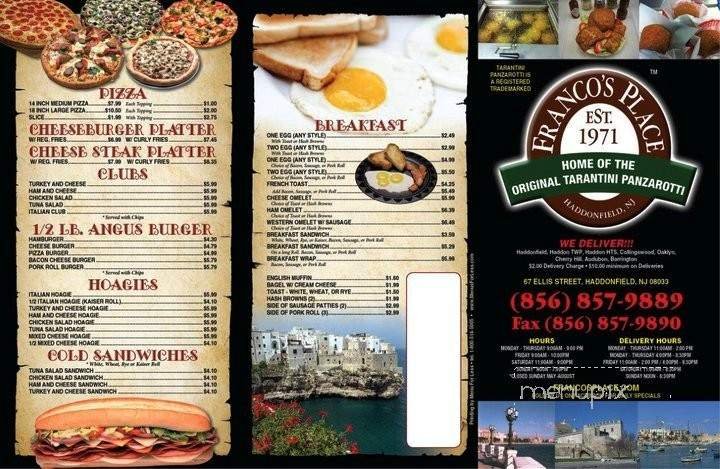 Menu page 1