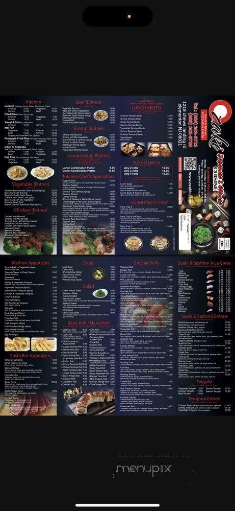 Menu page 1
