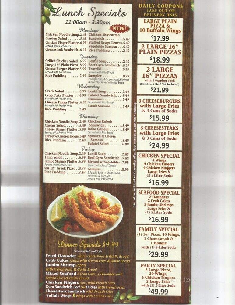Menu page 1