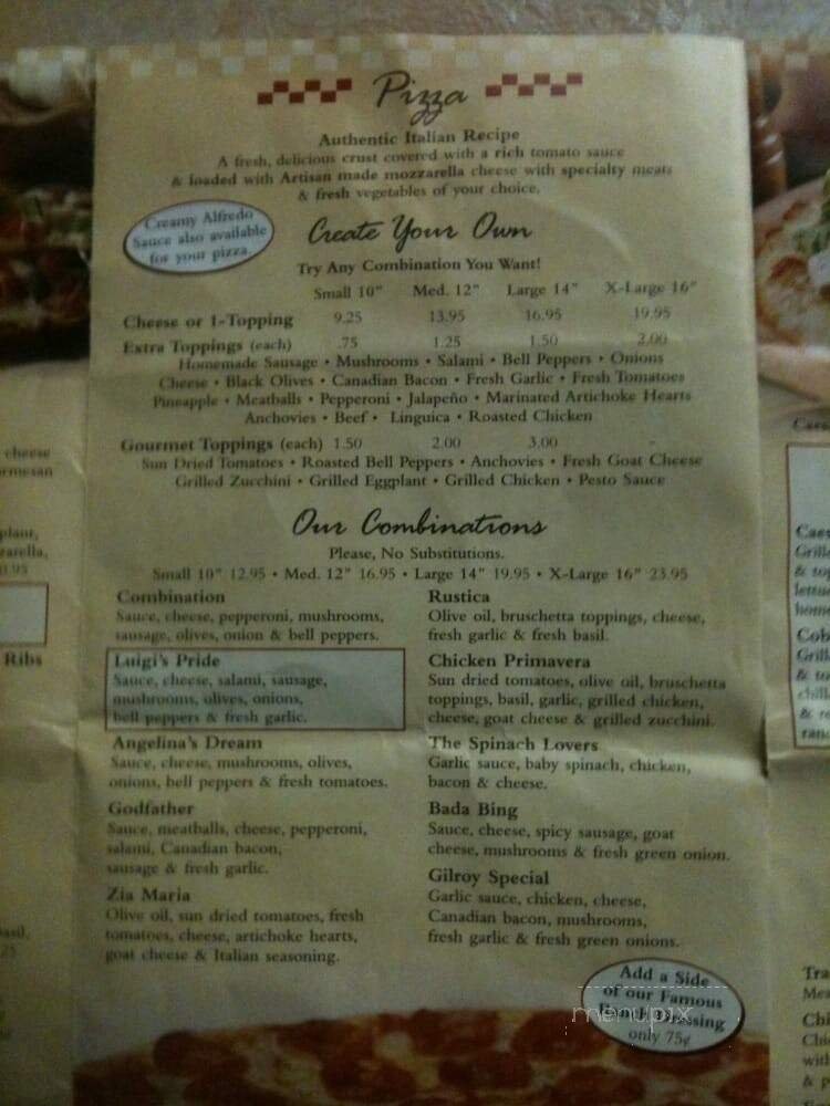 Menu page 1