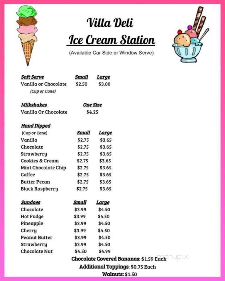 Menu page 1