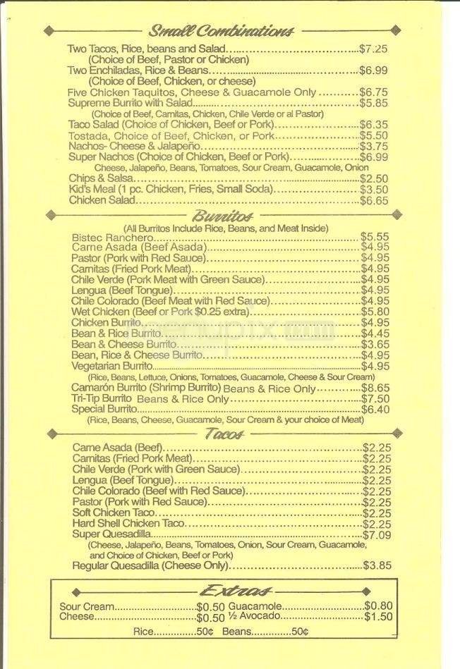 Menu page 3