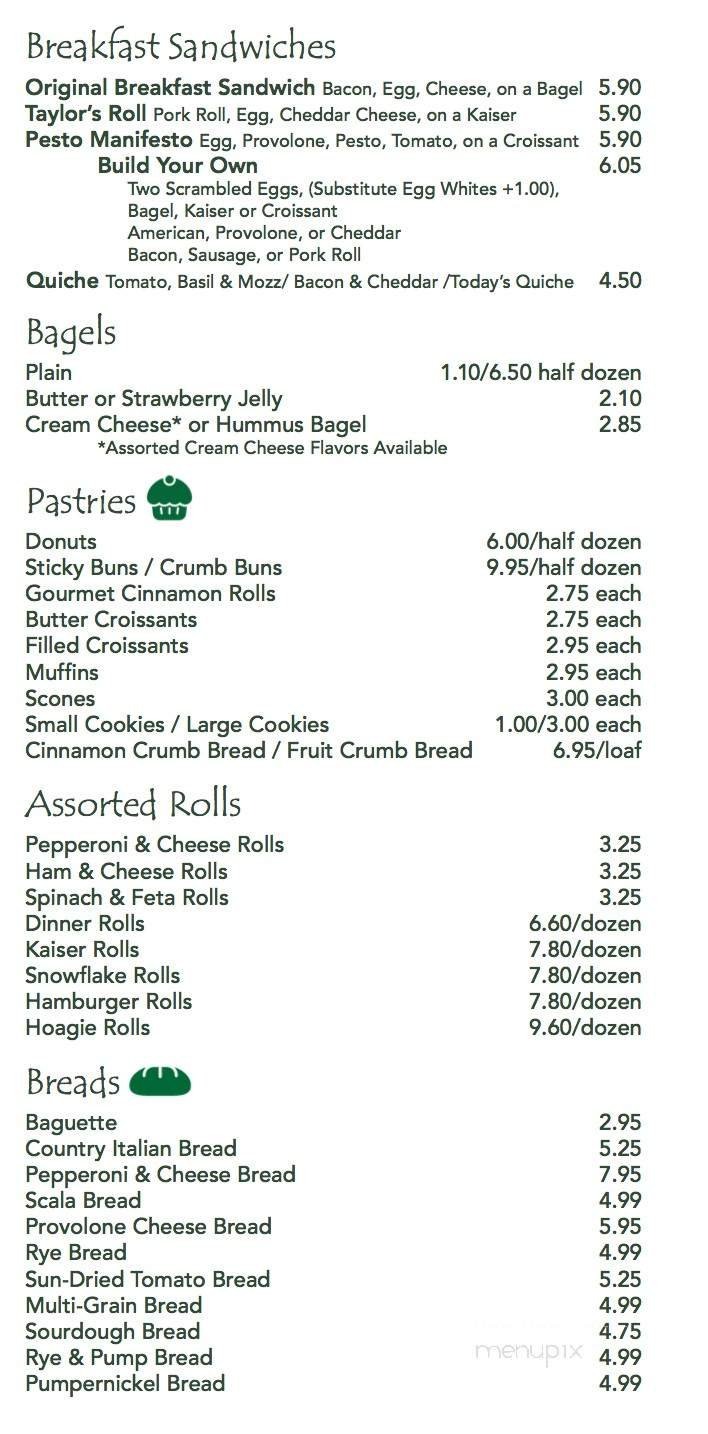Menu page 1