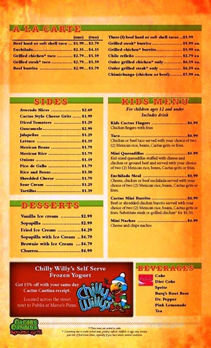 Menu page 1