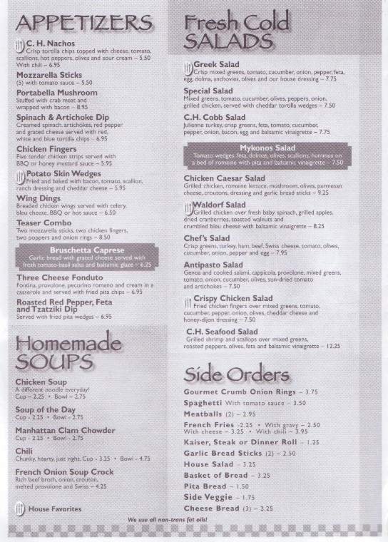 Menu page 1