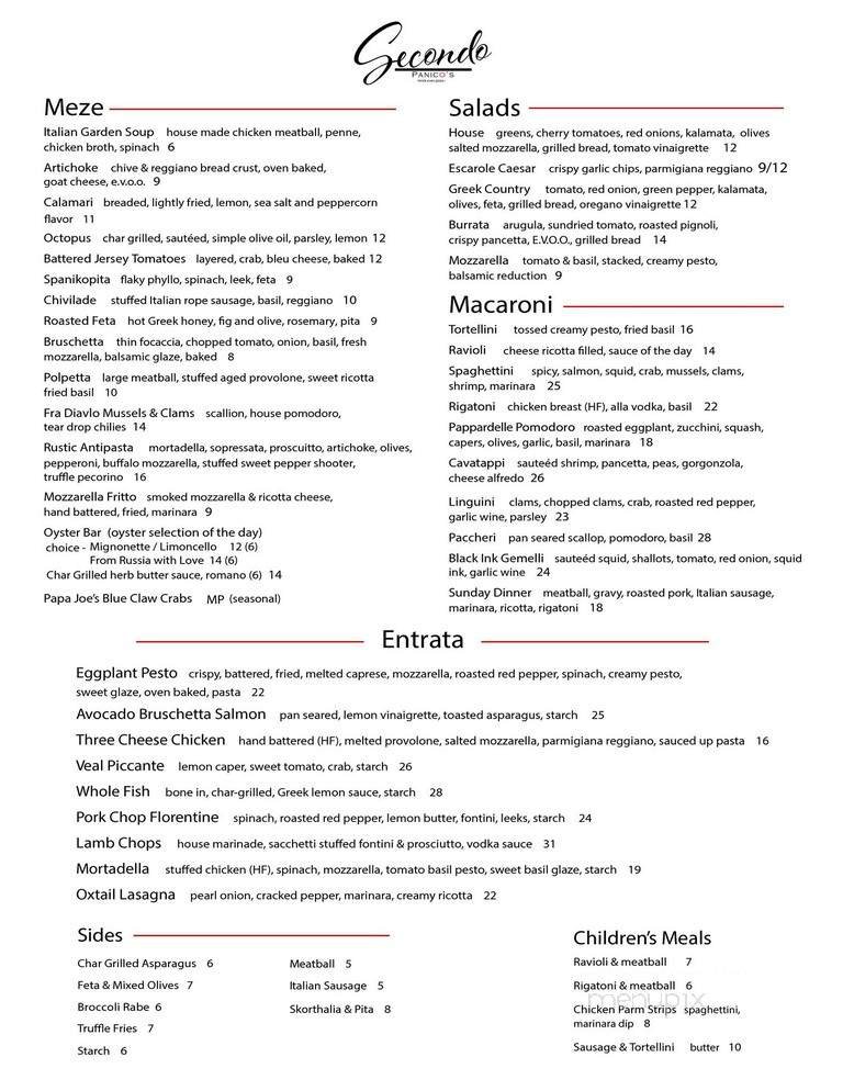 Menu page 1