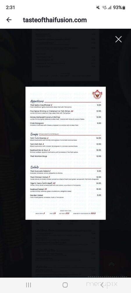Menu page 1