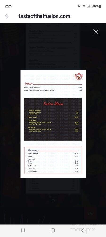 Menu page 5