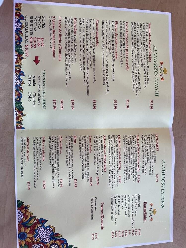 Menu page 1
