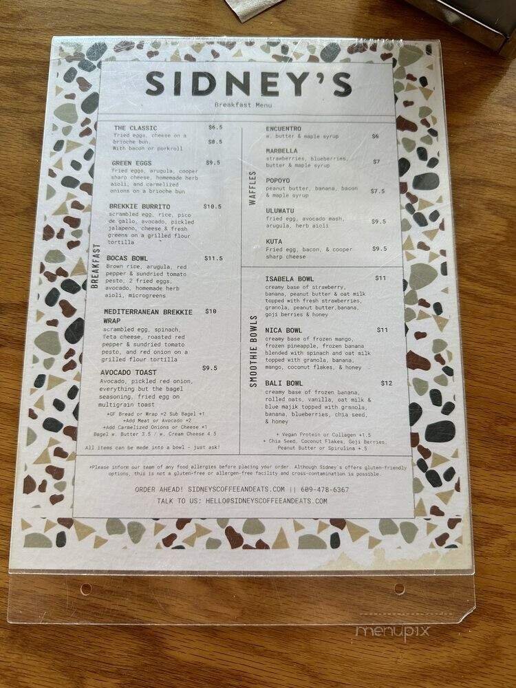 Menu page 1