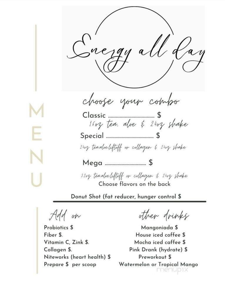 Menu page 1