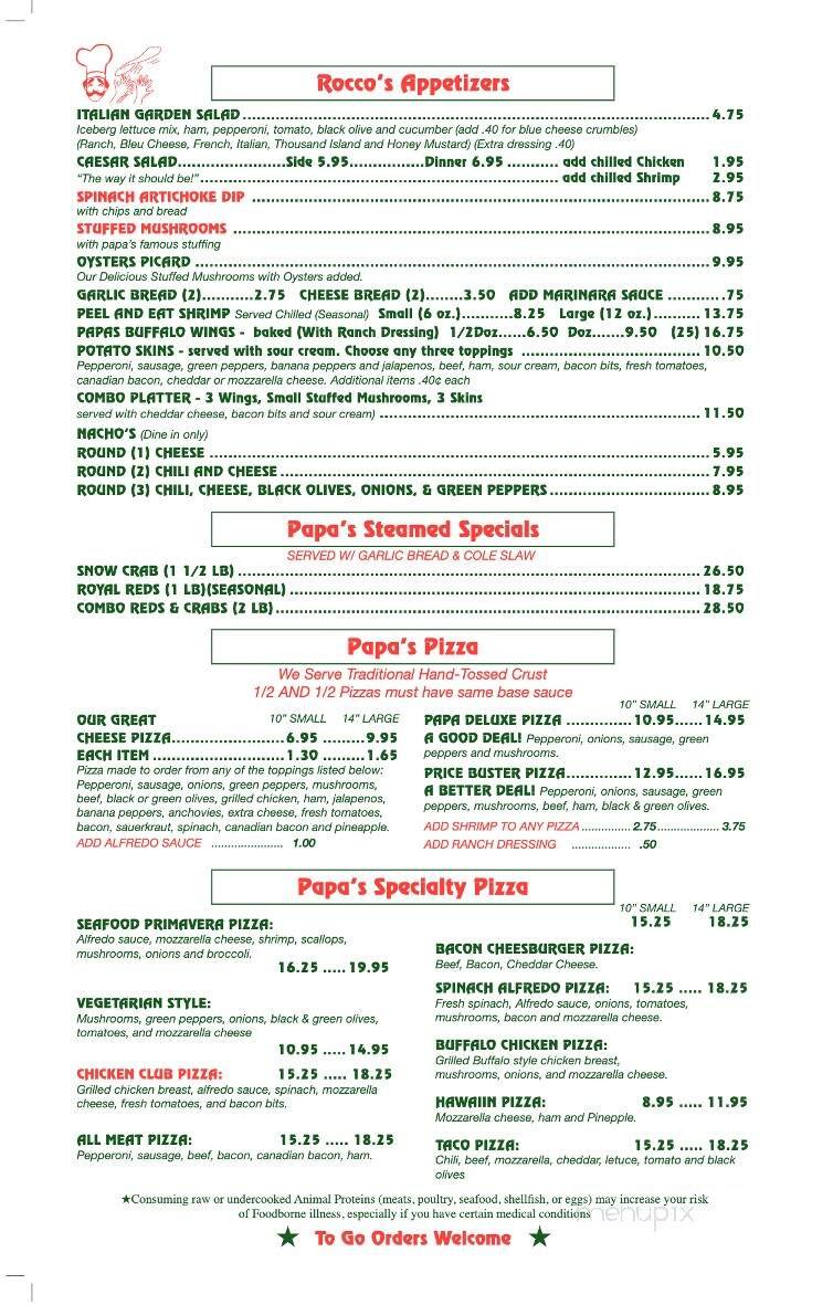 Menu page 1