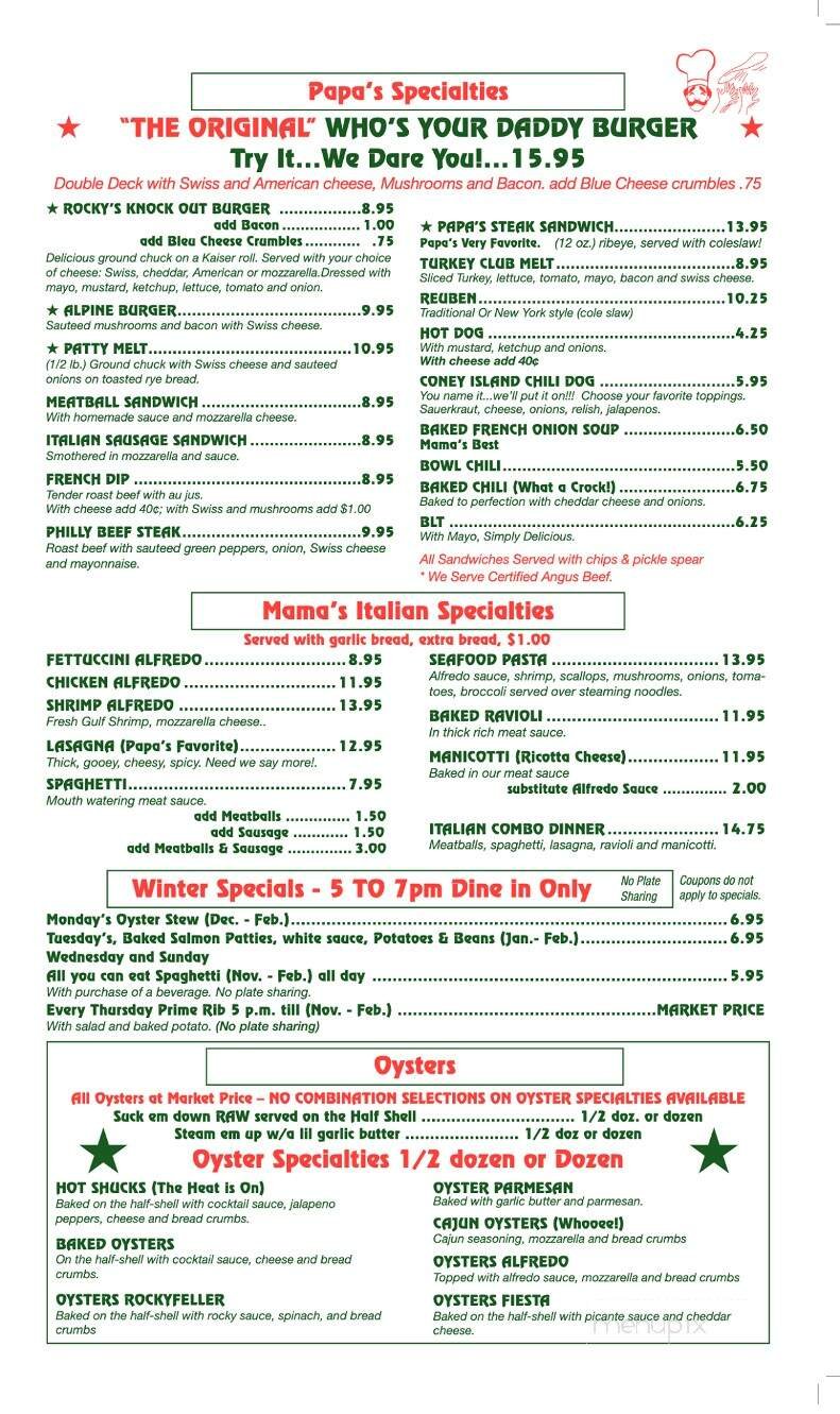 Menu page 2
