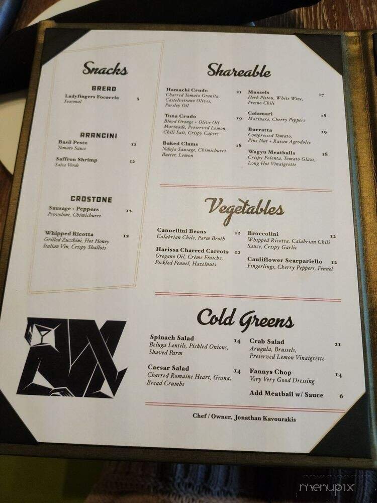 Menu page 1