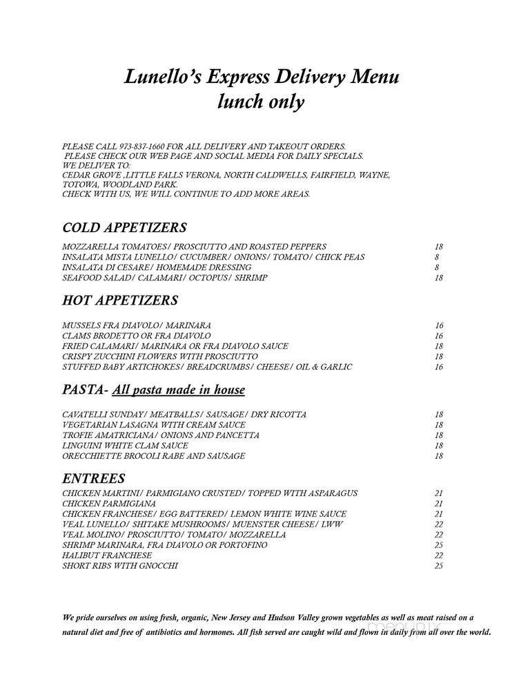 Menu page 1