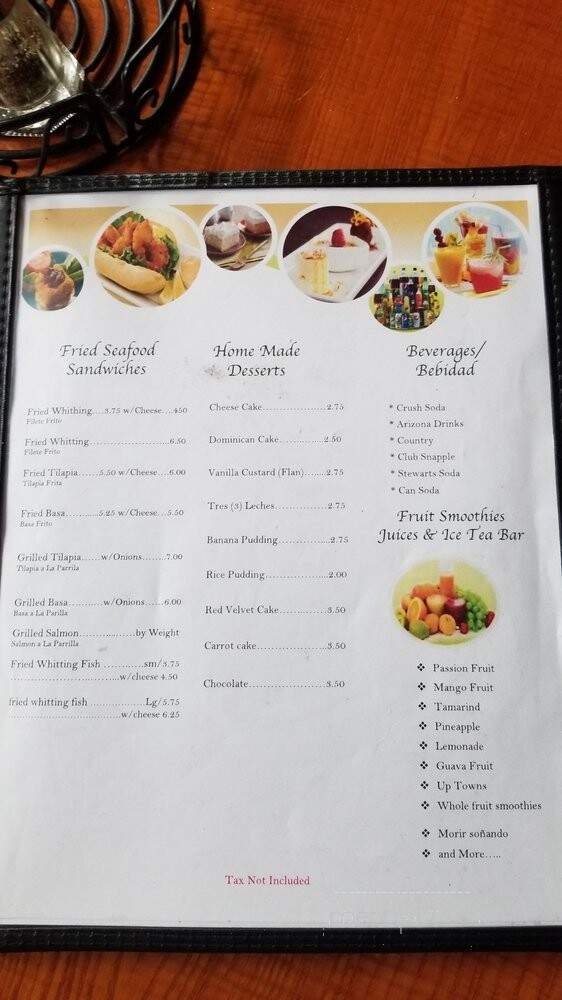 Menu page 1
