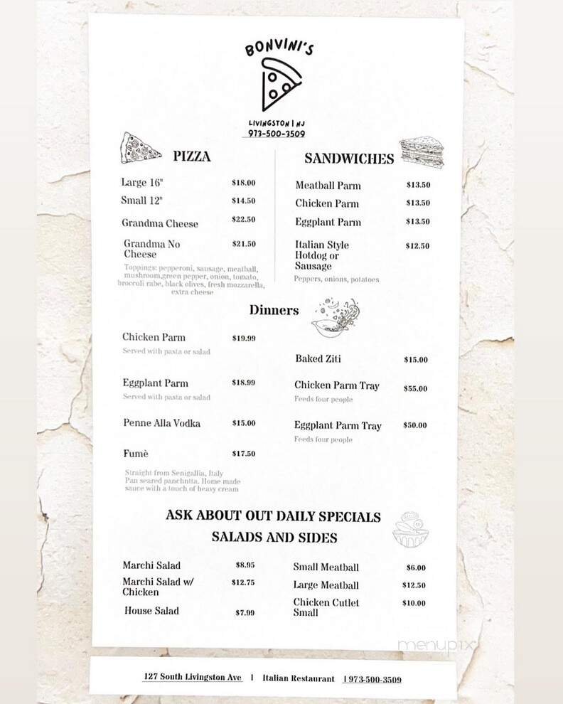 Menu page 1